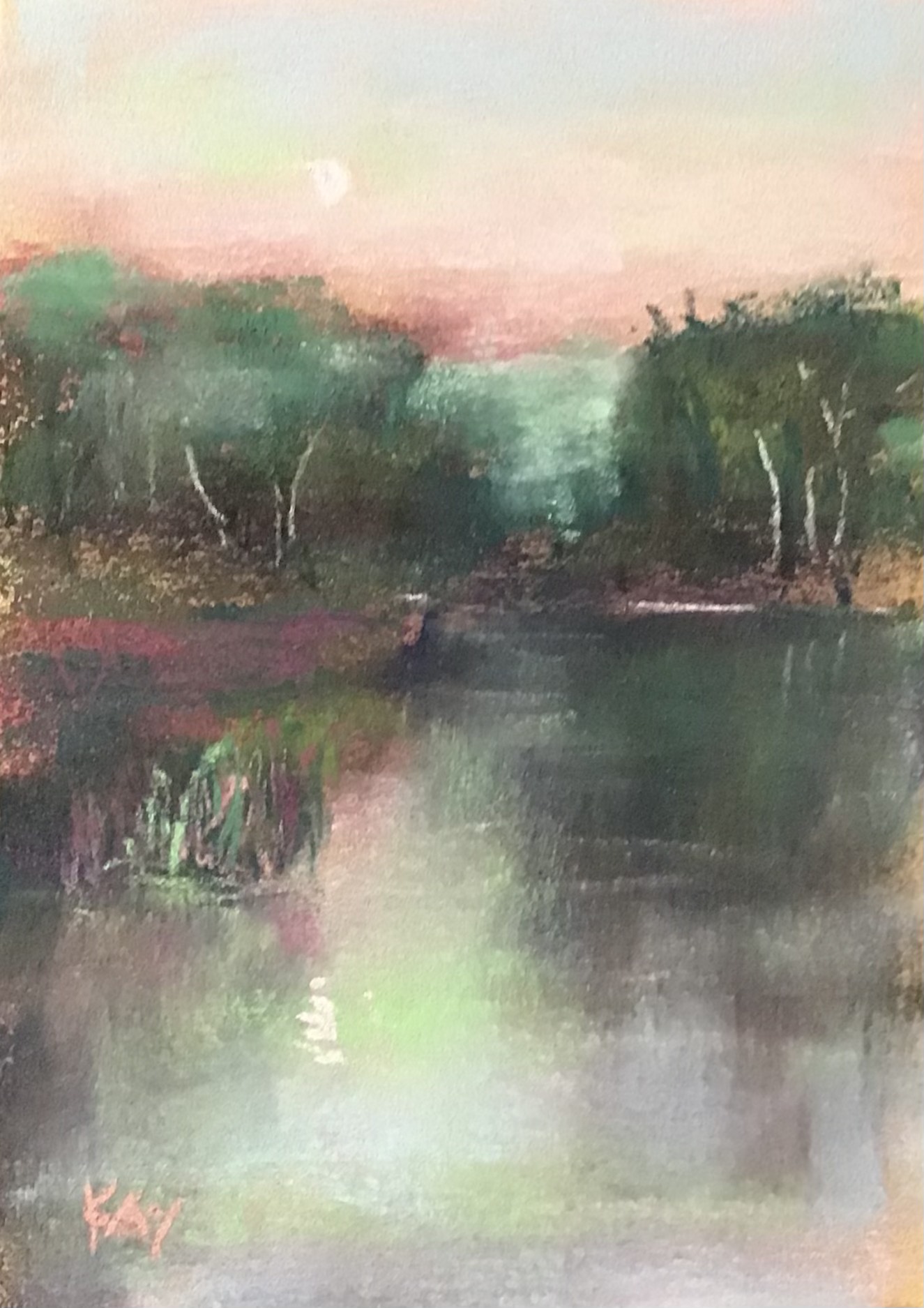 Moonrise over River Bend